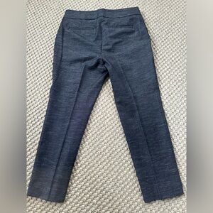 LOFT Straight-Leg Dress Pants in Dark Heathered Blue